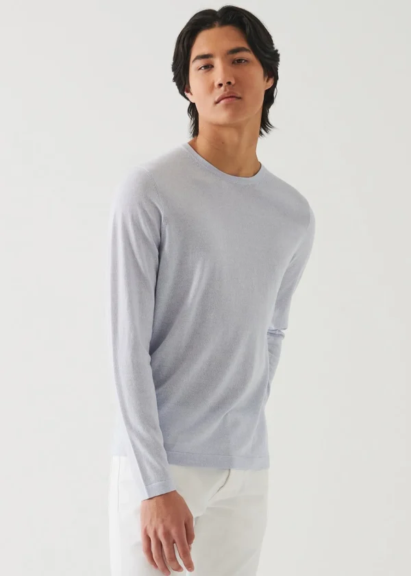 PATRICK ASSARAF Cotton Cupro Crewneck | Men Knitwear