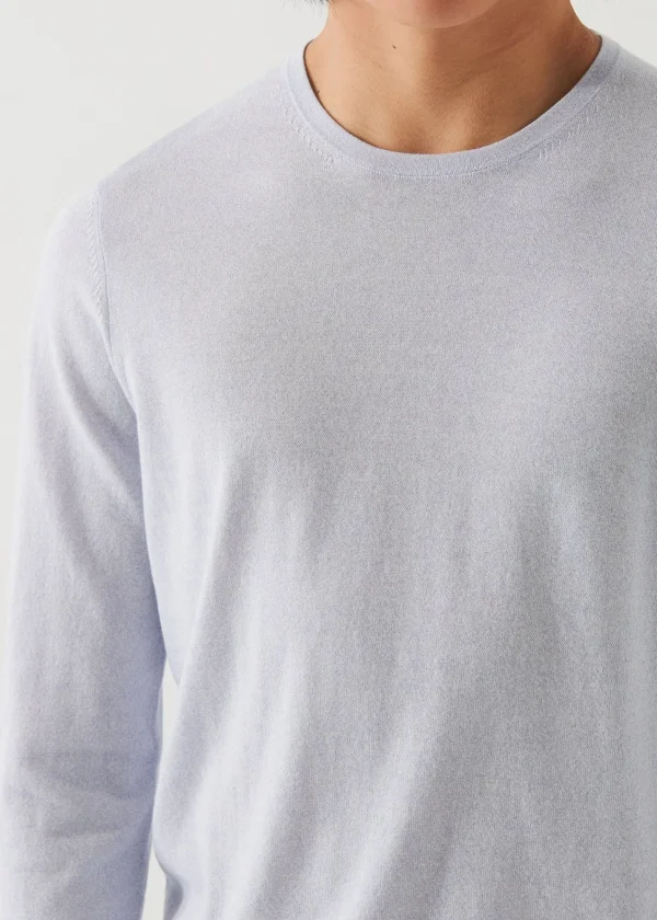 PATRICK ASSARAF Cotton Cupro Crewneck | Men Knitwear