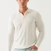 PATRICK ASSARAF Cotton Cupro Long Sleeve Polo | Men Polos