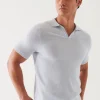 PATRICK ASSARAF Cotton Cupro Open Polo | Men Polos