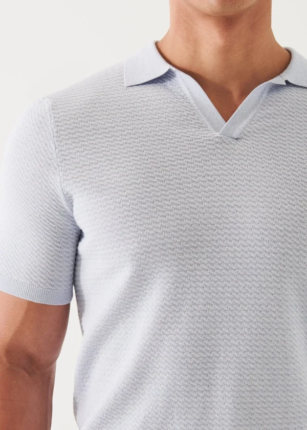 PATRICK ASSARAF Cotton Cupro Open Polo | Men Polos