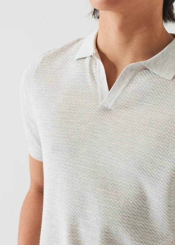 PATRICK ASSARAF Cotton Cupro Open Polo | Men Knitwear