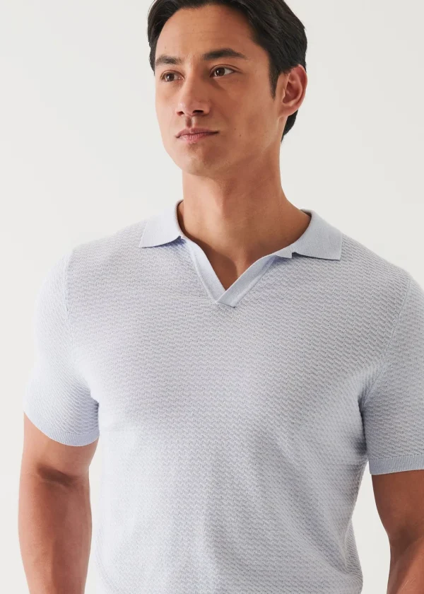 PATRICK ASSARAF Cotton Cupro Open Polo | Men Polos