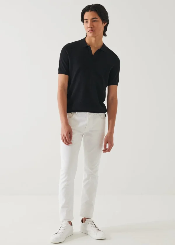 PATRICK ASSARAF Cotton Cupro Open Polo | Men Polos