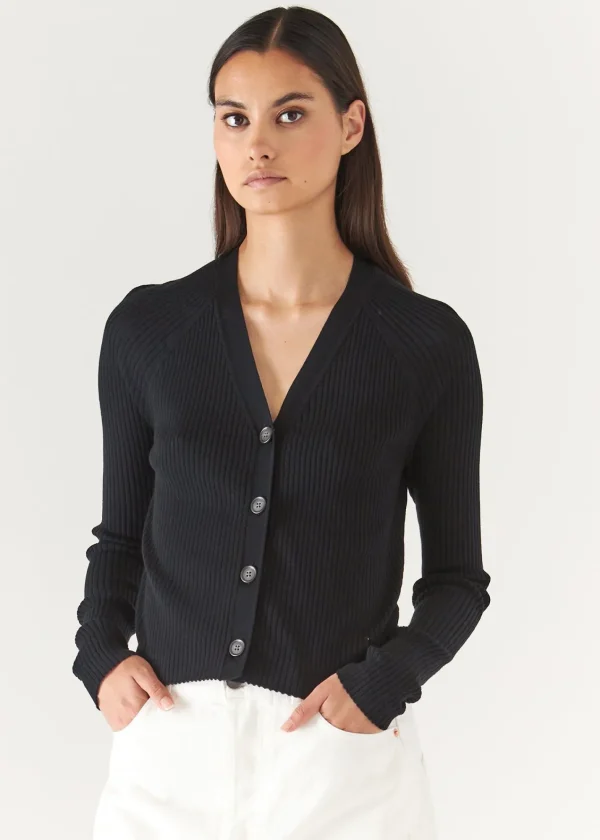 PATRICK ASSARAF Cotton Cupro Ribbed Cardigan | Women Knitwear