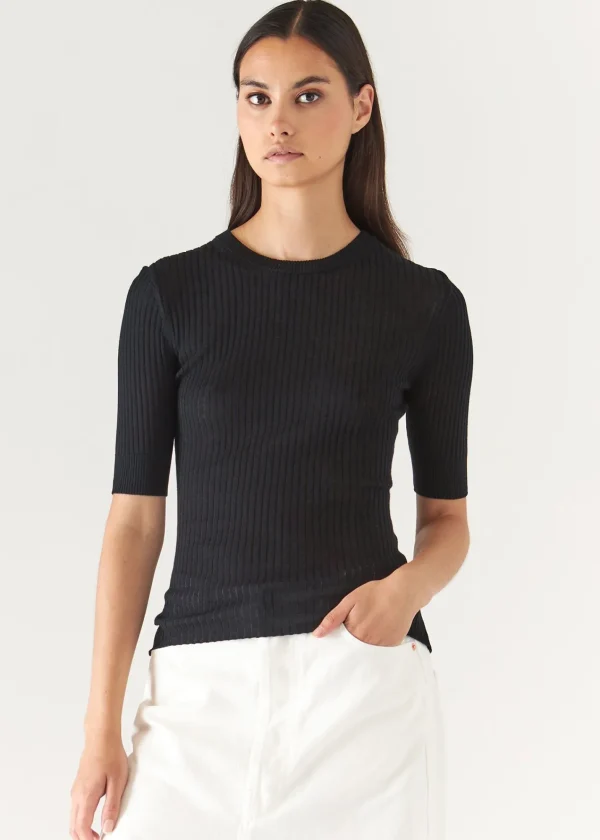 PATRICK ASSARAF Cotton Cupro Ribbed Crewneck | Women Knitwear