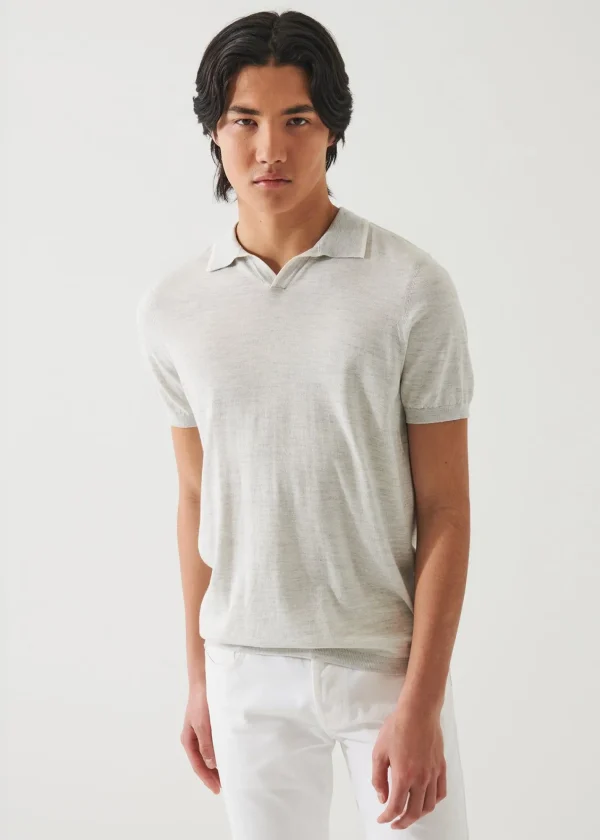 PATRICK ASSARAF Cotton Cupro Tipped Polo | Men Polos