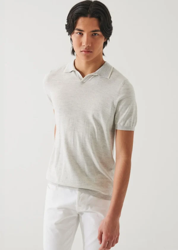 PATRICK ASSARAF Cotton Cupro Tipped Polo | Men Polos