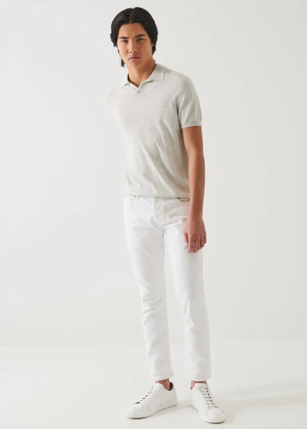 PATRICK ASSARAF Cotton Cupro Tipped Polo | Men Polos