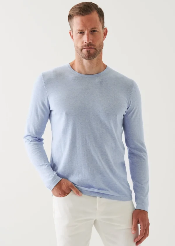 PATRICK ASSARAF Cotton Silk Blend Sweater | Men Knitwear