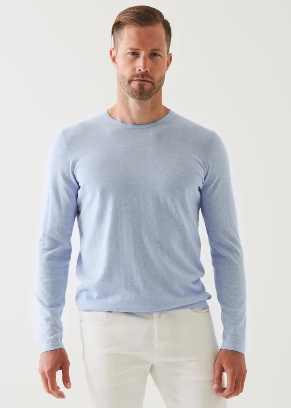 PATRICK ASSARAF Cotton Silk Blend Sweater | Men Knitwear