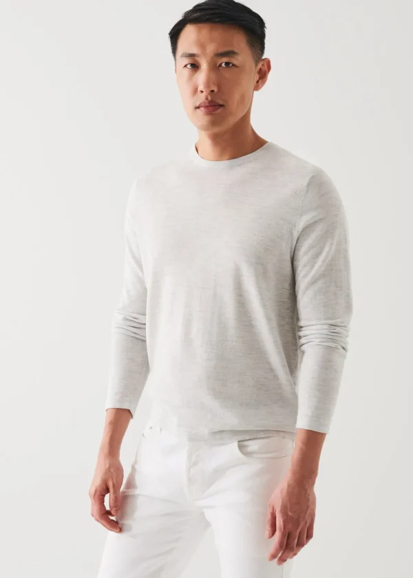 PATRICK ASSARAF Cotton Silk Blend Sweater | Men Knitwear