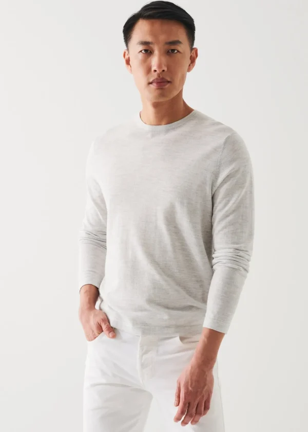 PATRICK ASSARAF Cotton Silk Blend Sweater | Men Knitwear