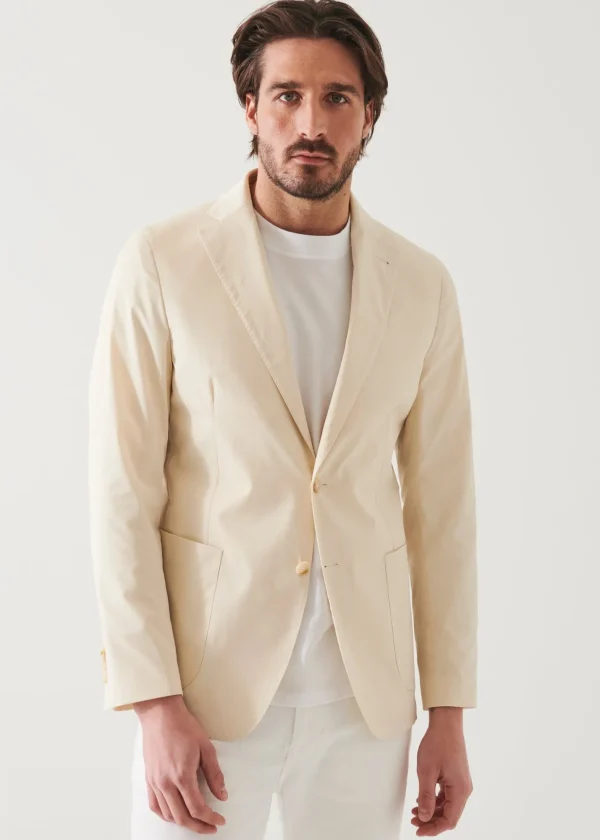 PATRICK ASSARAF Cotton Stretch Two-Button Blazer | Men Blazers