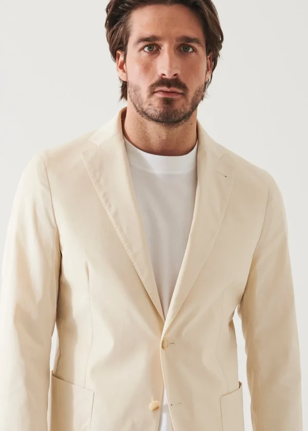 PATRICK ASSARAF Cotton Stretch Two-Button Blazer | Men Blazers