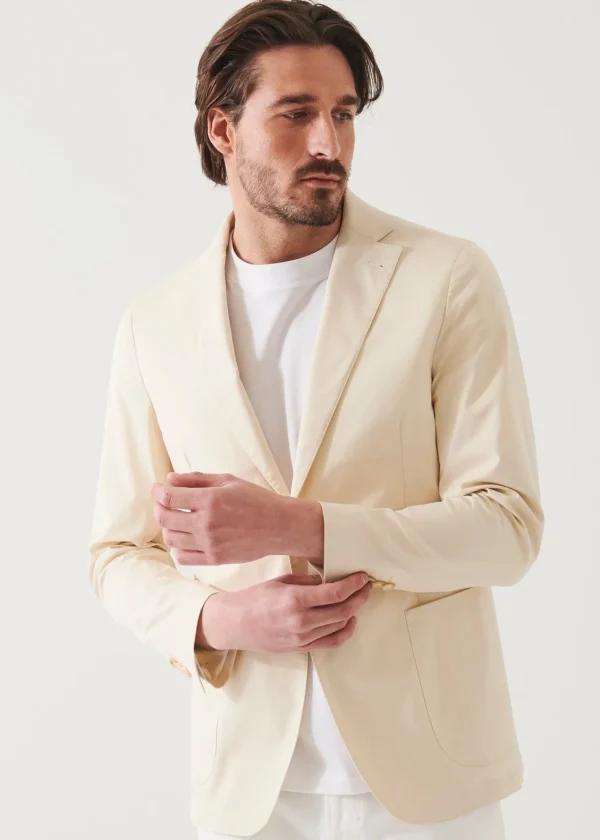 PATRICK ASSARAF Cotton Stretch Two-Button Blazer | Men Blazers