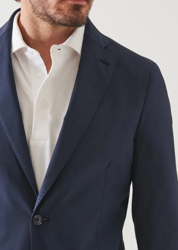 PATRICK ASSARAF Cotton Stretch Two-Button Blazer | Men Blazers