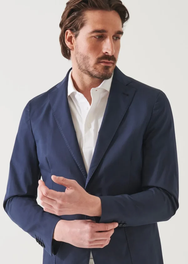 PATRICK ASSARAF Cotton Stretch Two-Button Blazer | Men Blazers