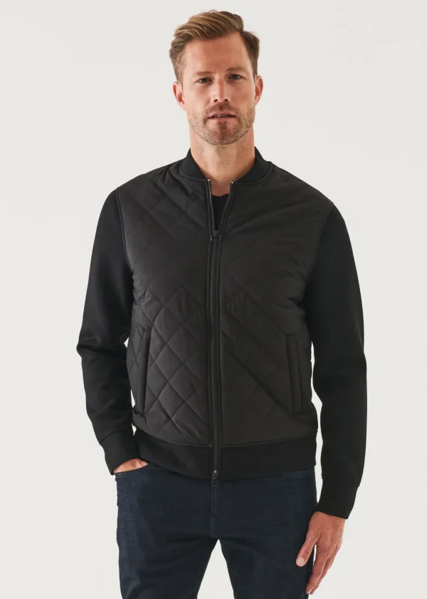 PATRICK ASSARAF Diamond Quilted Zip-Up Bomber Jacket | Men Outerwear