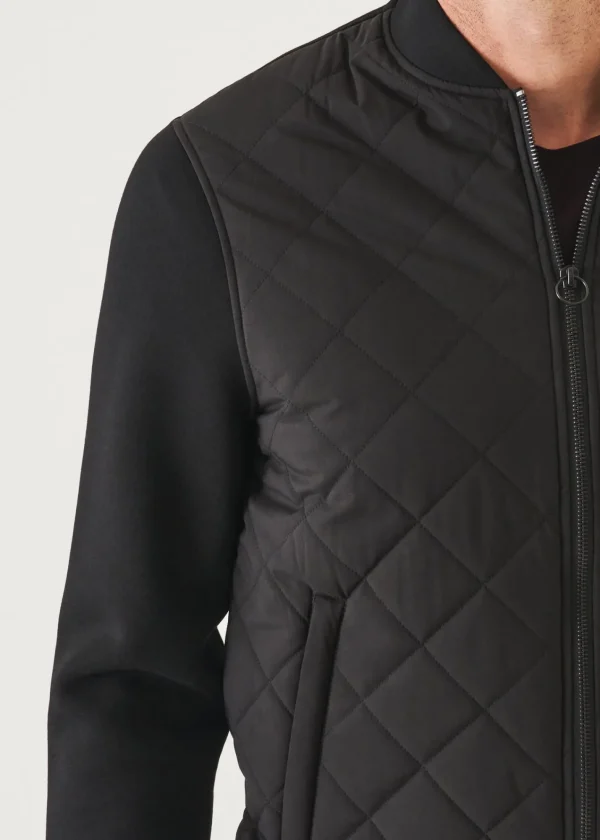 PATRICK ASSARAF Diamond Quilted Zip-Up Bomber Jacket | Men Outerwear