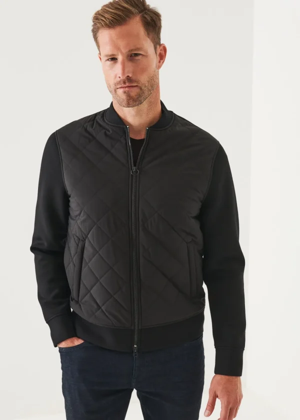 PATRICK ASSARAF Diamond Quilted Zip-Up Bomber Jacket | Men Outerwear