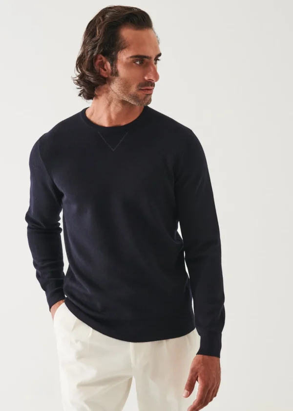 PATRICK ASSARAF Double Face Crewneck | Men Knitwear