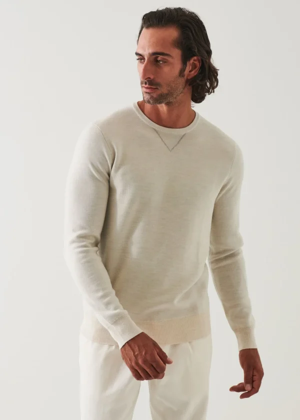 PATRICK ASSARAF Double Face Crewneck | Men Knitwear