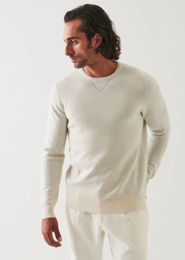 PATRICK ASSARAF Double Face Crewneck | Men Knitwear