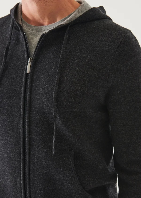 PATRICK ASSARAF Double Face Zip-Up Hoodie | Men Knitwear