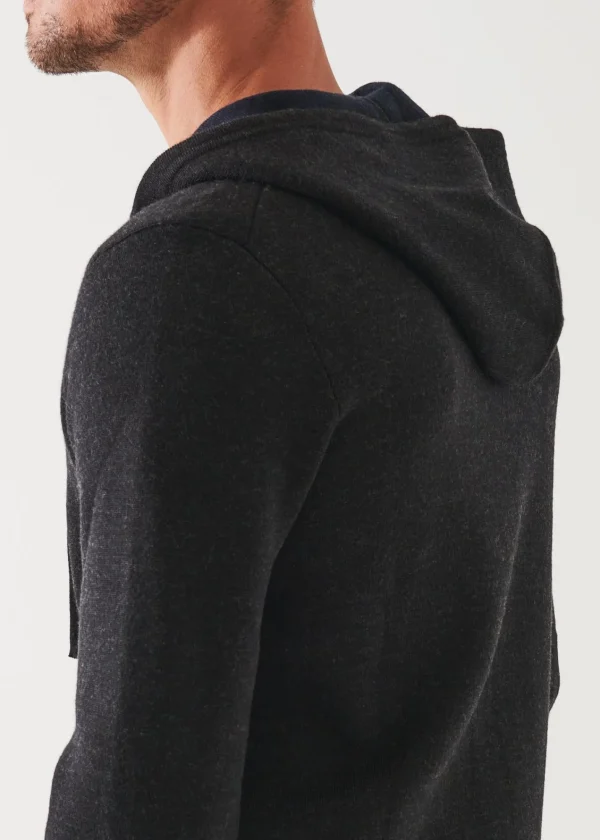 PATRICK ASSARAF Double Face Zip-Up Hoodie | Men Knitwear