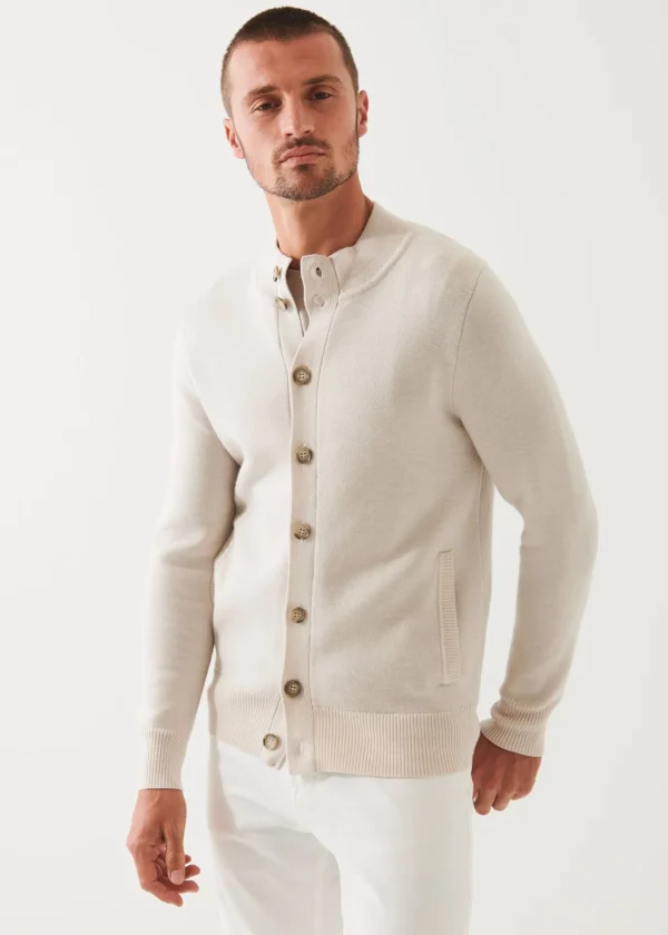 PATRICK ASSARAF Double-Face Button Cardigan | Men Knitwear