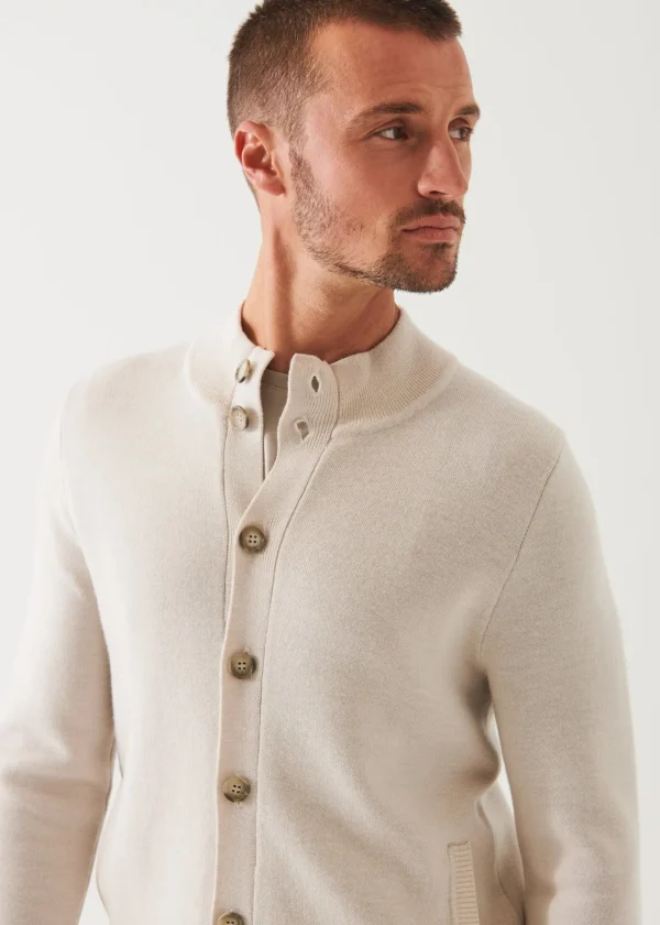 PATRICK ASSARAF Double-Face Button Cardigan | Men Knitwear