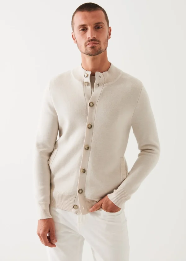 PATRICK ASSARAF Double-Face Button Cardigan | Men Knitwear