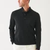 PATRICK ASSARAF Double-Face Button Mock Neck | Men Knitwear