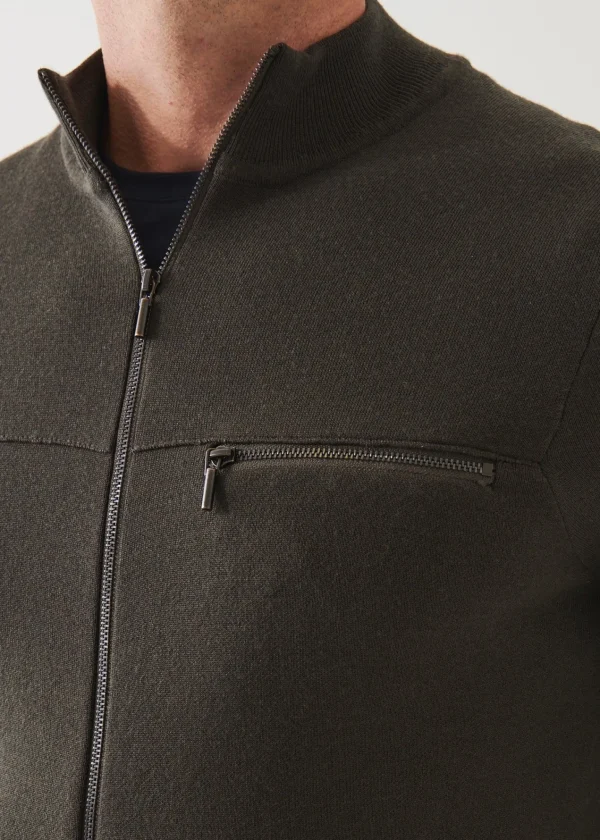 PATRICK ASSARAF Double-Face Full Zip | Men Knitwear