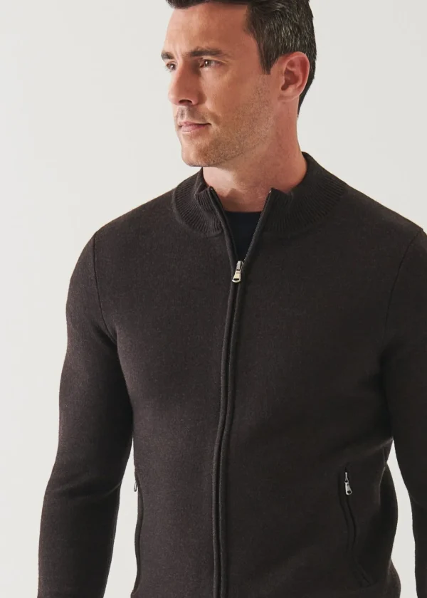 PATRICK ASSARAF Double-Face Full Zip | Men Knitwear