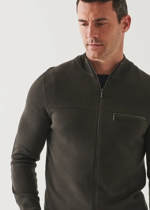 PATRICK ASSARAF Double-Face Full Zip | Men Knitwear