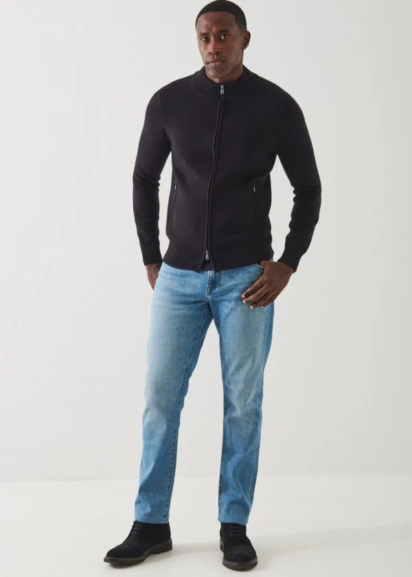 PATRICK ASSARAF Double-Face Full Zip | Men Knitwear