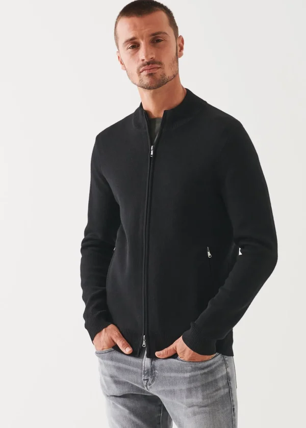 PATRICK ASSARAF Double-Face Full Zip | Men Knitwear