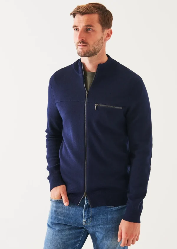 PATRICK ASSARAF Double-Face Full Zip | Men Knitwear