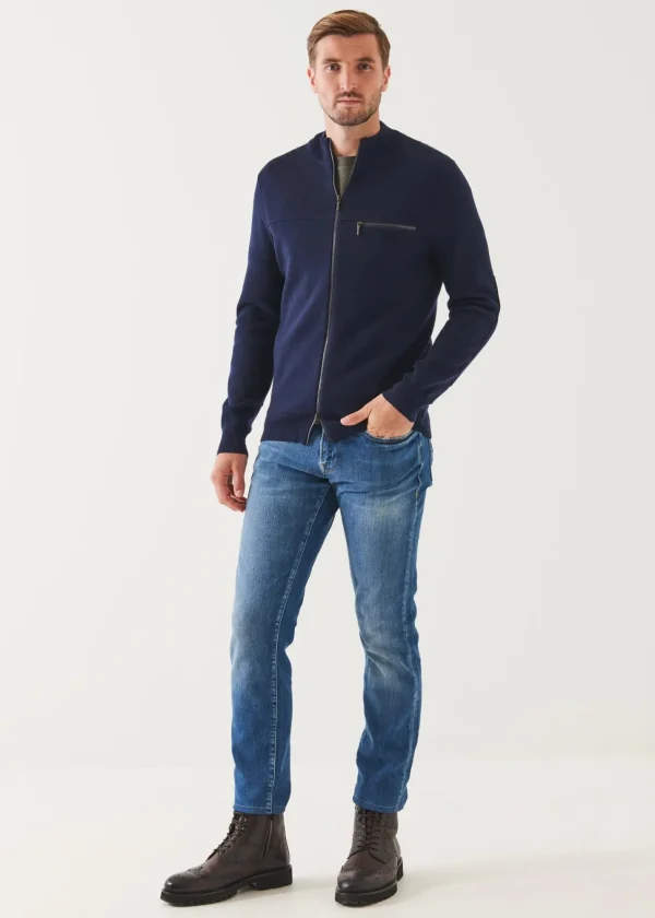 PATRICK ASSARAF Double-Face Full Zip | Men Knitwear