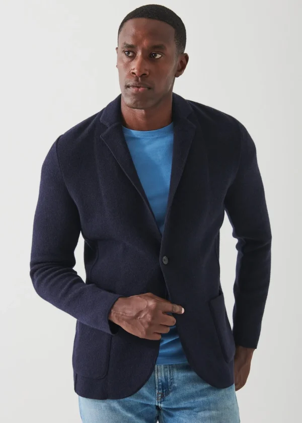 PATRICK ASSARAF Eco-Cashmere Sweater Jacket | Men Blazers