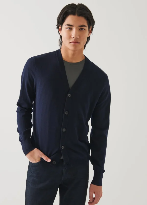 PATRICK ASSARAF Extra-Fine Merino Cardigan | Men Knitwear