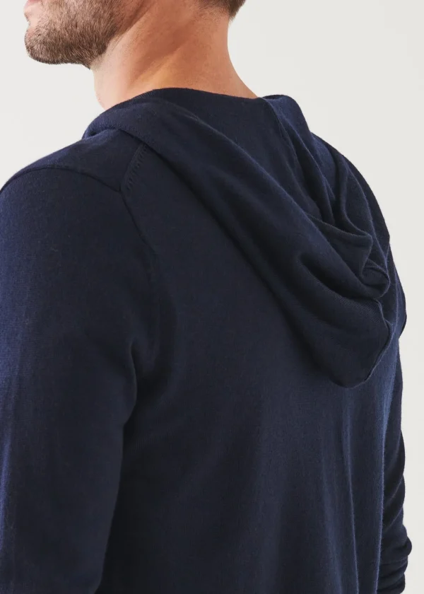 PATRICK ASSARAF Extra-Fine Merino Full Zip Hoodie | Men Knitwear