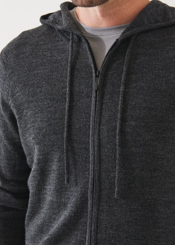 PATRICK ASSARAF Extra-Fine Merino Full Zip Hoodie | Men Knitwear