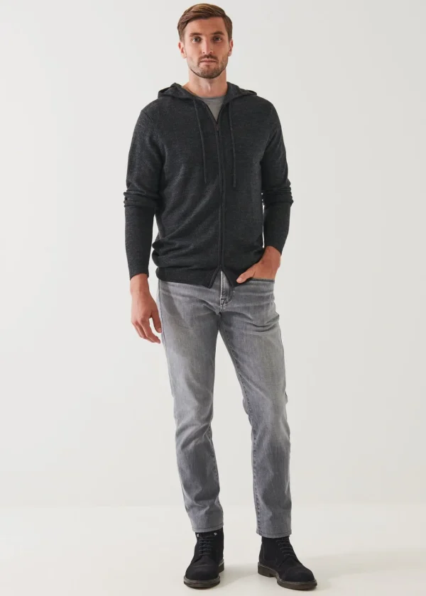 PATRICK ASSARAF Extra-Fine Merino Full Zip Hoodie | Men Knitwear