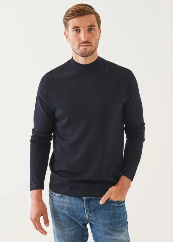 PATRICK ASSARAF Extra-Fine Merino Mock Neck | Men Knitwear