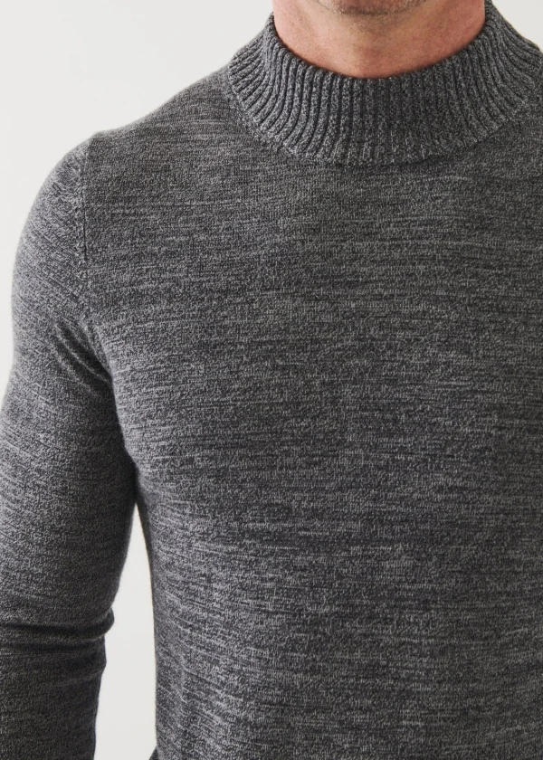 PATRICK ASSARAF Extra-Fine Merino Mock Neck Sweater | Men Knitwear