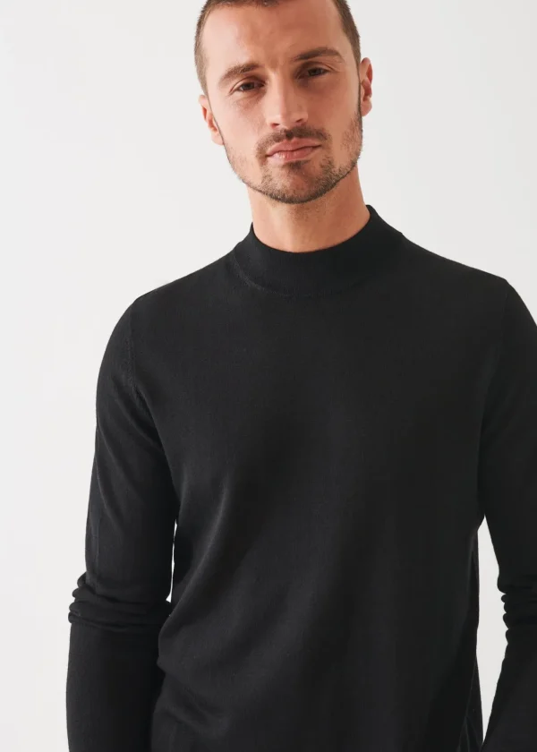 PATRICK ASSARAF Extra-Fine Merino Mock Neck | Men Knitwear