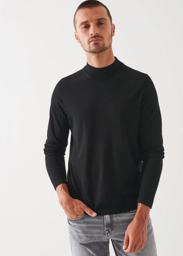 PATRICK ASSARAF Extra-Fine Merino Mock Neck | Men Knitwear